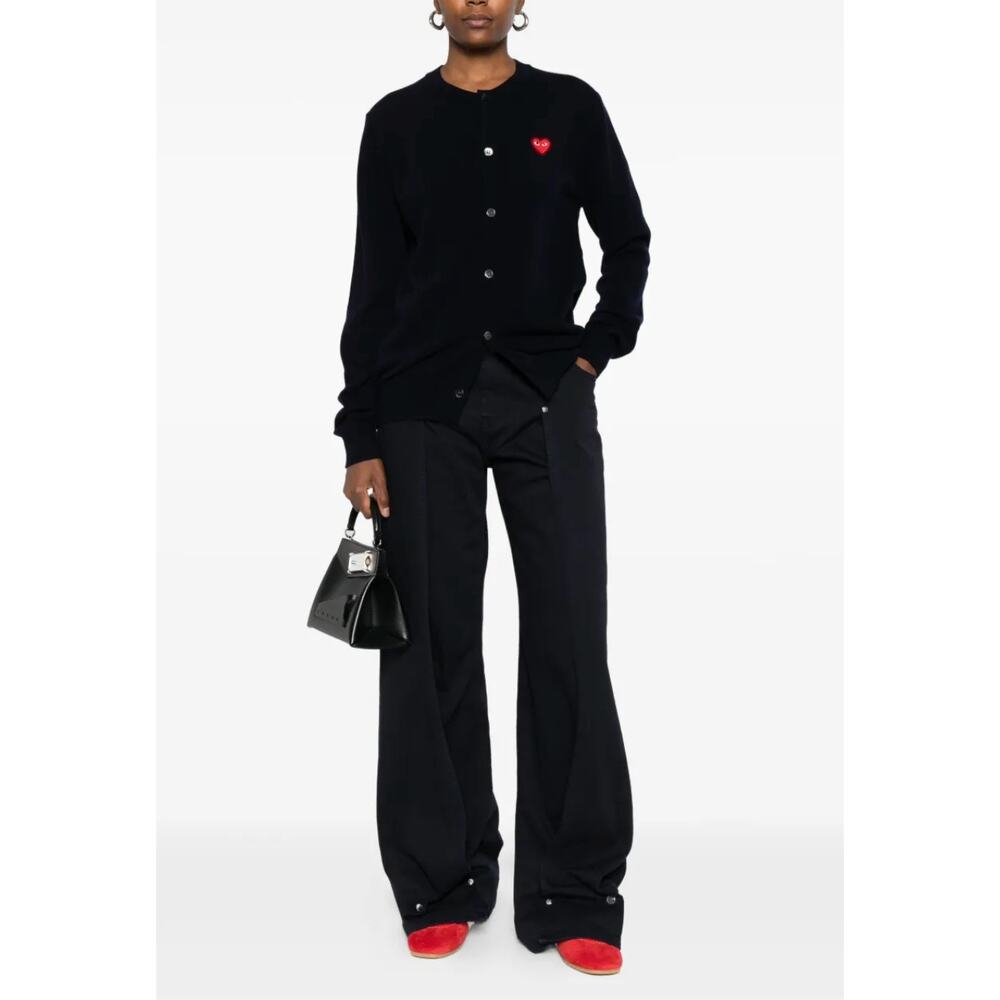 Comme Des Garçons Small Heart Cotton Cardigan size L large